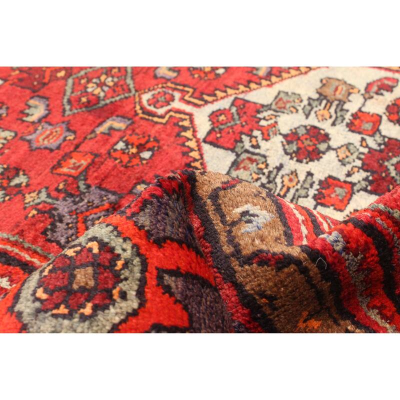 ECARPETGALLERY Hand-knotted Andelz Red Wool Rug - 4'2 x 6'11