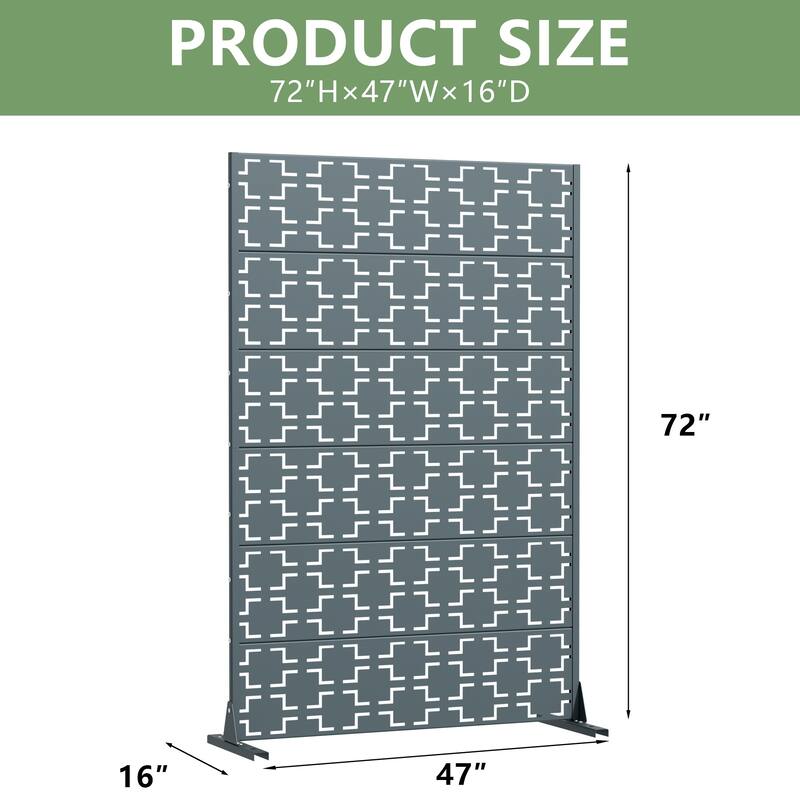 6 ft. H x 4 ft. Metal Privacy Screen Free Standing