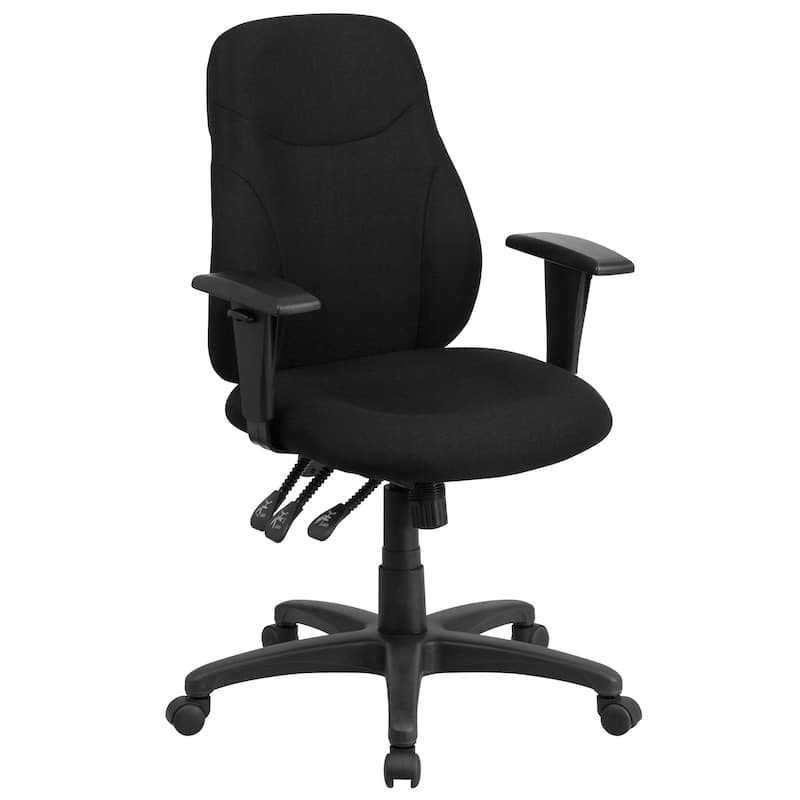 Mid-Back Fabric Multifunction Swivel Ergonomic Chair with Back Adjustment