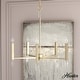 preview thumbnail 1 of 12, Hunter Sunjai 5-Light Chandelier - Dining Room, Foyer - Contemporary, Transitional Alturas Gold