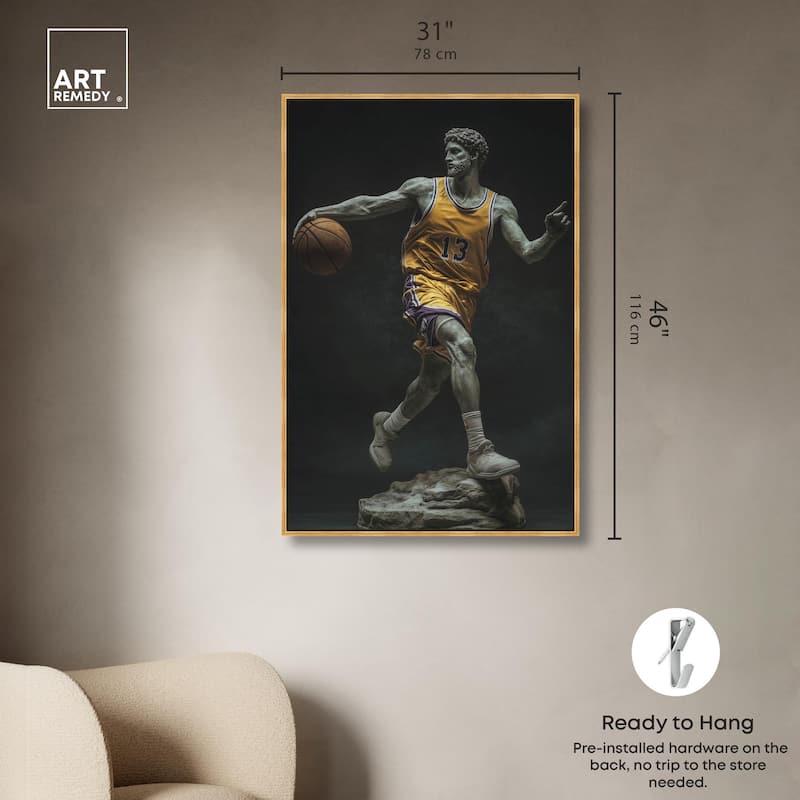 Basketball Sculpture II Canvas by Art Remedy