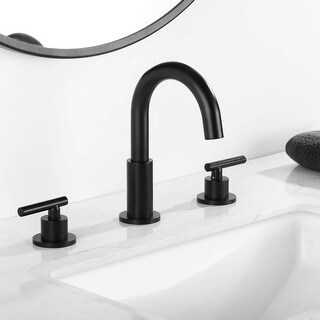 8 Inch Widespread Bathroom Sink Faucet 3 Holes Bathroom Faucet Double Handle Modern Basin Vanity Faucets Deck Mounted No Drain