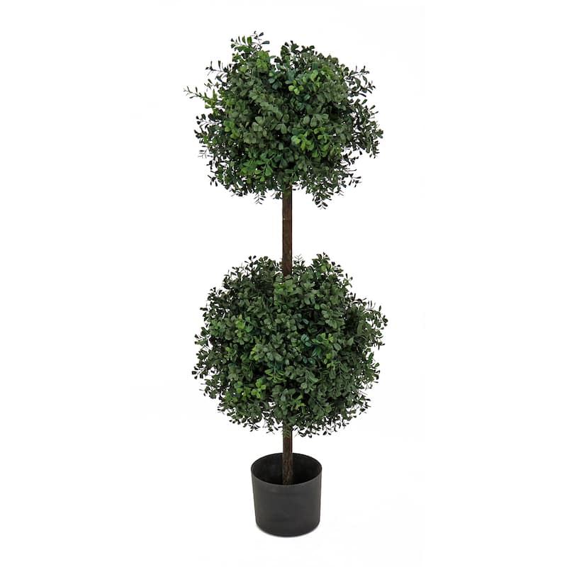 National Tree Company 46-Inch Artificial Boxwood Double Ball Topiary Tree - 46 in