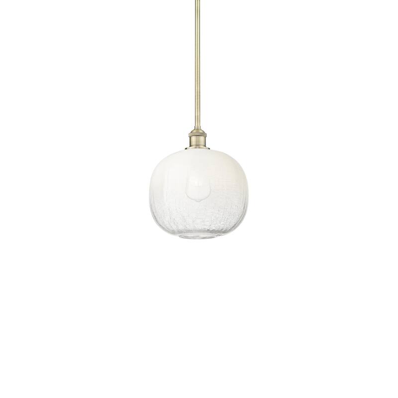 Innovations Lighting 616-1S-12-11 Brookhaven Sphere Pendant Brookhaven - Antique Brass / Opal