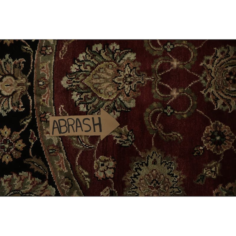 Hand Knotted Oriental 100% Wool Carpet Traditional All-Over Red Agra Area Rug - 7' 9'' X 7' 9''