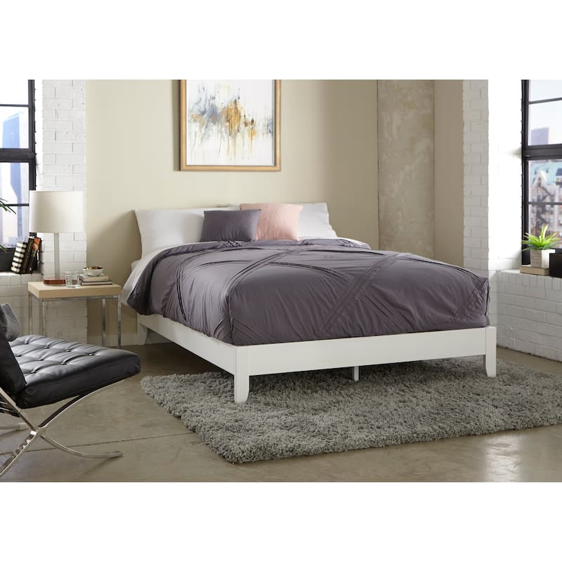 Simple Living Match Full Size Platform Bed - White