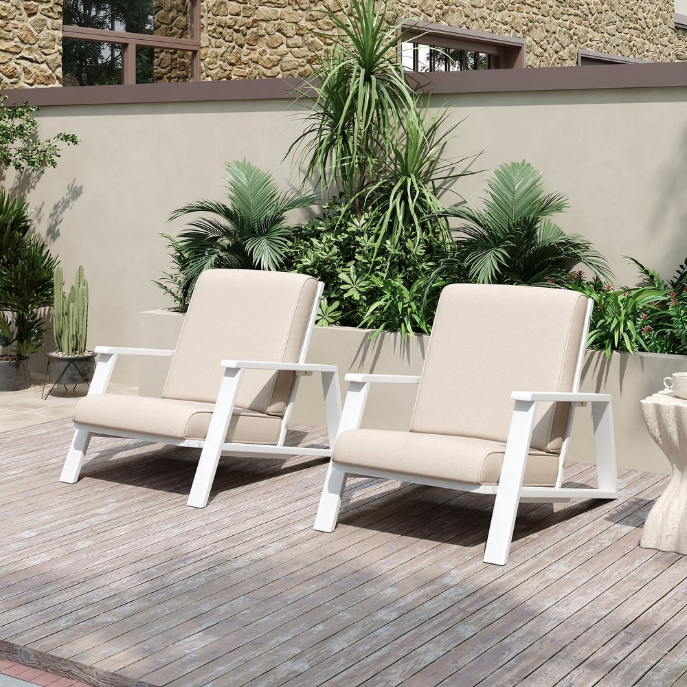 Paloma Acacia Wood Outdoor Club Chairs with Cushions (Set of 2) by Christopher Knight Home