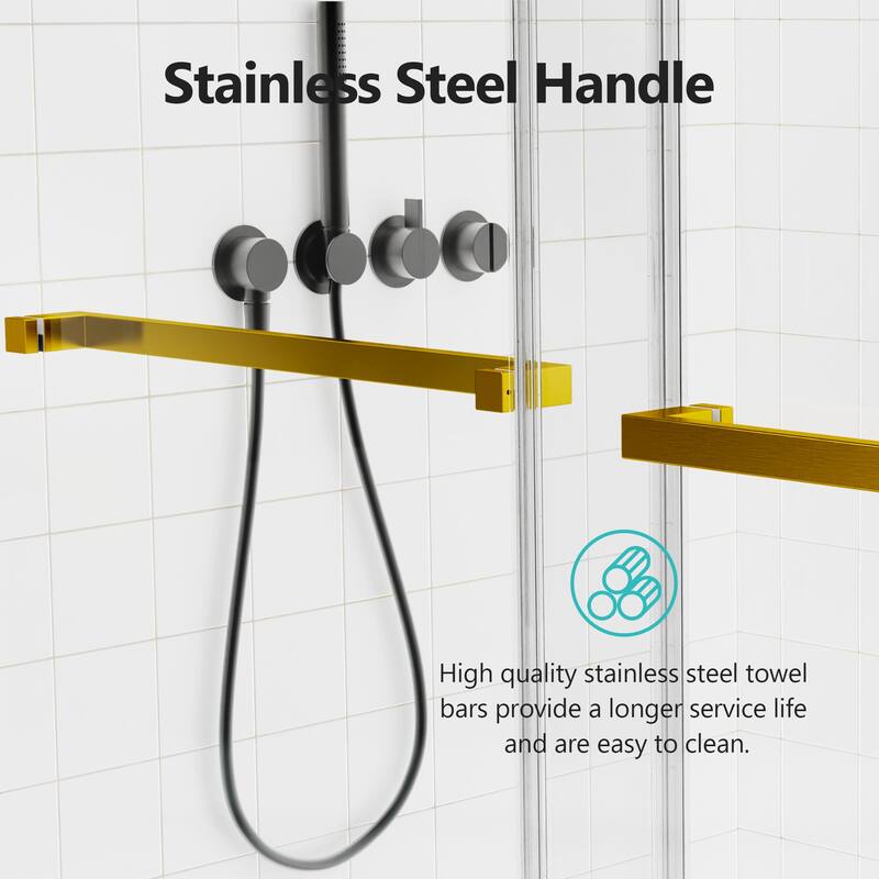 56-60 inches W *76 inches H Frameless Double Sliding