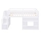 preview thumbnail 3 of 9, Twin Size Loft Kids Bed Frame with Storage Staircase and Window for Safe and Fun Sleeping Space, Safety Guaranteed, White