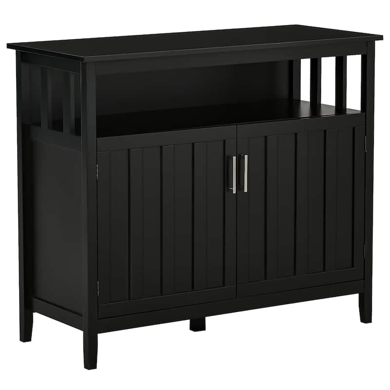 HOMCOM Sideboard Buffet Server Table with 2 Doors, Kitchen Storage Cabinet with Adjustable Shelves for Kitchen and Dining Room