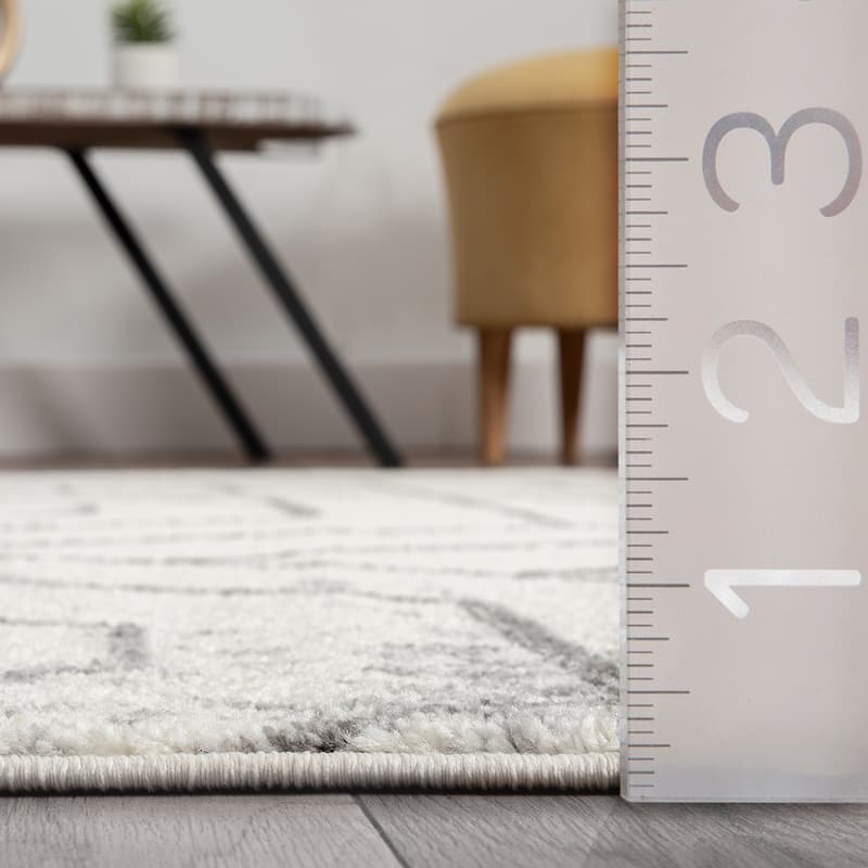 Abani Rugs Casa CAS190A Abstract Cream Honeycomb Area Rug