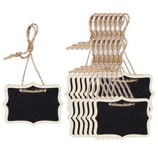 14pcs Wood Mini Chalkboard Signs with Hanging Rope for Message Sign ...