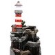 preview thumbnail 5 of 6, Resin/Cement Lighthouse Outdoor Fountain with LED Lights