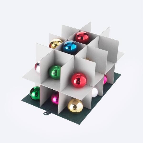 Ornament Storage Box - Holiday Organizer With 75 Compartments, Dividers