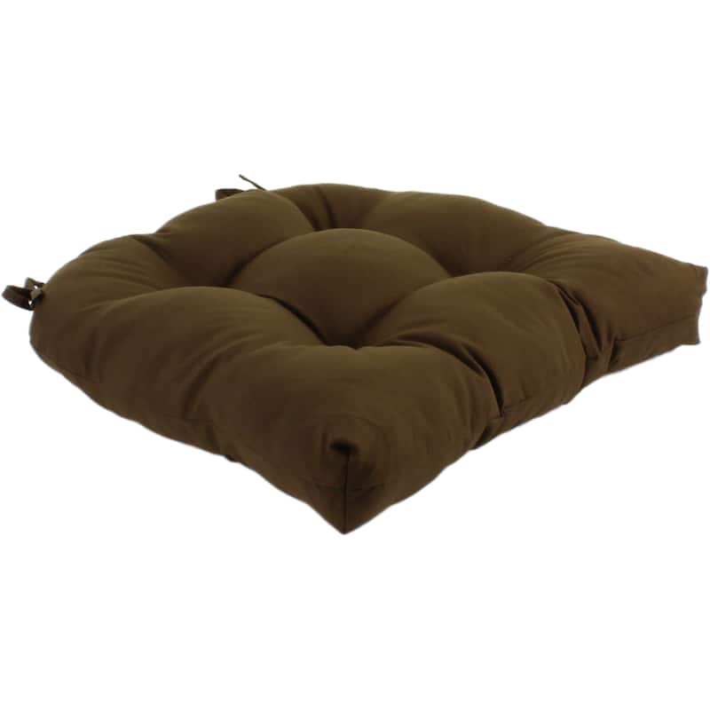 Indoor/Outdoor Plush Patio Seat Cushion - 20" x 20" x 3" - Chocolate