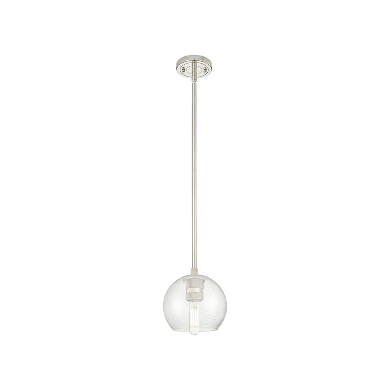 Innovations Lighting 434-1S-6-6 Crown Point Pendant Crown Point 6" - Polished Nickel / Seedy