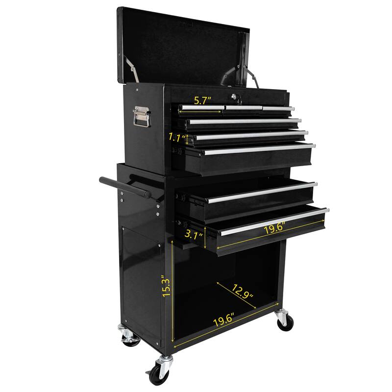 High Capacity Rolling Tool Chest with Wheels and 8 Drawers
