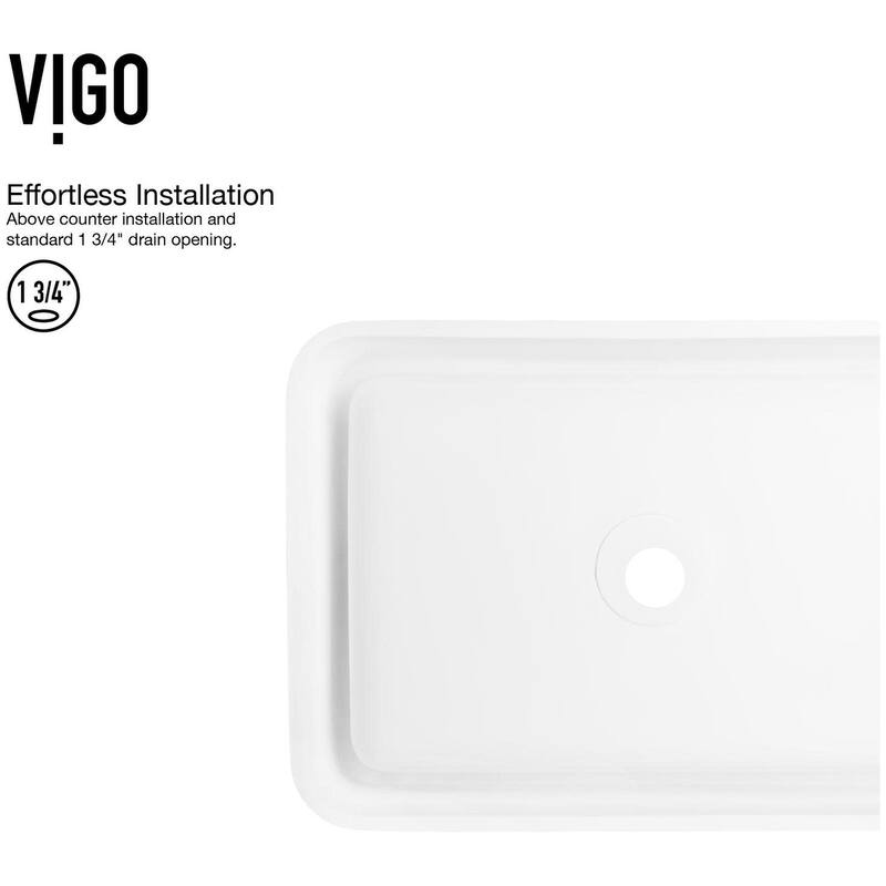 Vigo Petunia 22-3/4" Matte Stone� Vessel Bathroom Sink with Cornelius