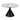 Lam 47 Inch Round Dining Table, Sintered Stone Top, Steel Base, Black