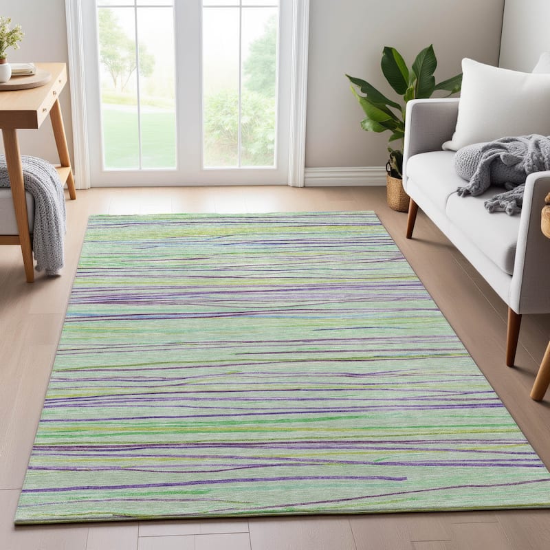 Premium Washable Super Soft Stripes Mayfield Rug