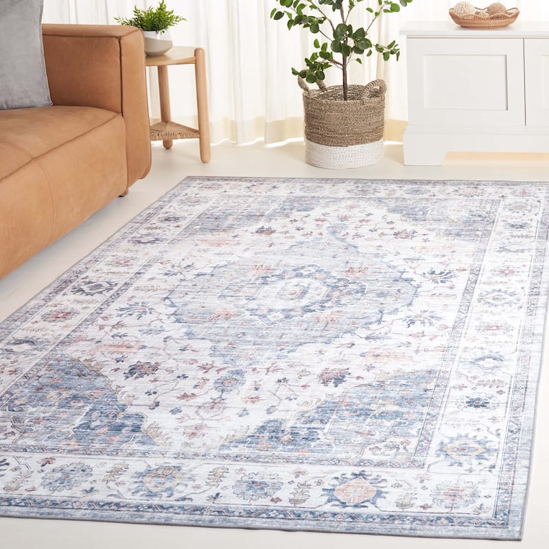 SAFAVIEH Arizona Radia Vintage Rug - 6' x 9' - Light Blue/Ivory