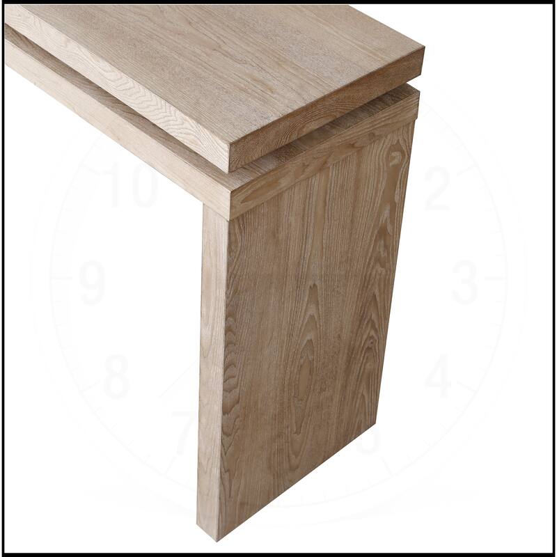 60'' Retro Console Table with Double Board Suspension Design