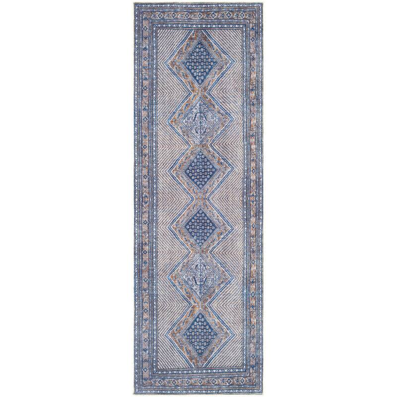 Livabliss Silvia Vintage Medallion Printed Machine Washable Area Rug