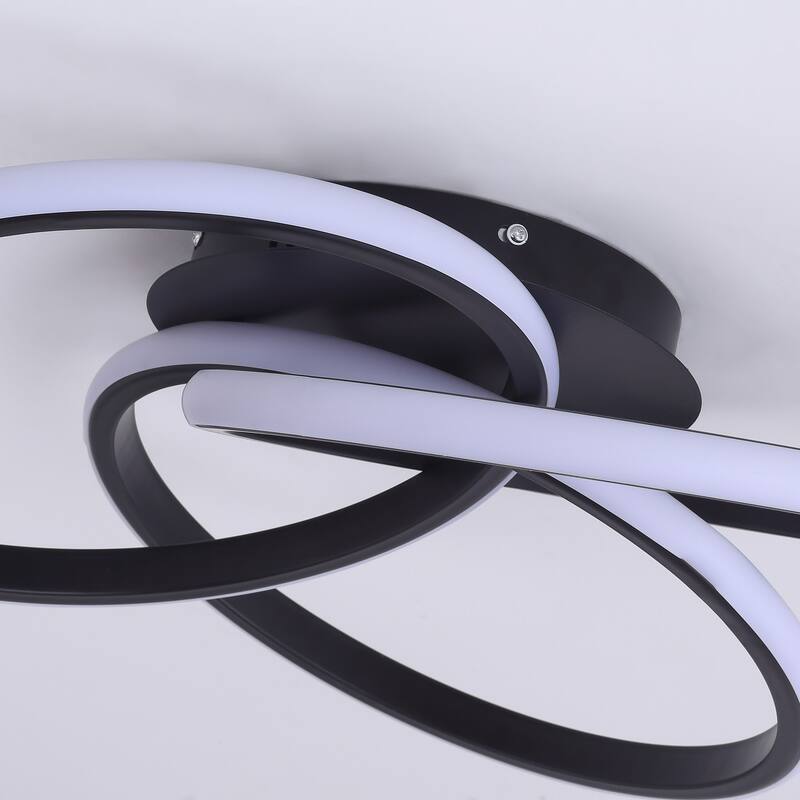 Modern 1-Light Linear Design LED Flush Mount Lighting Fixture