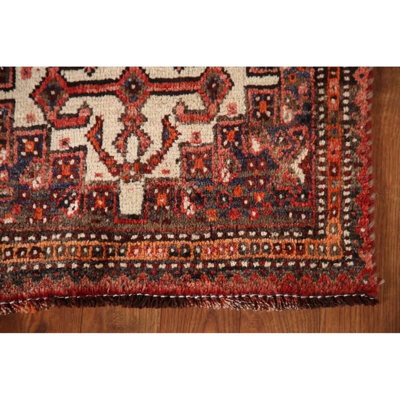 Medallion Shiraz Persian Vintage Area Rug Handmade Wool Carpet - 4'9"x 7'4"