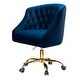 preview thumbnail 106 of 115, Lydia Swivel Height Adjustable Task Chair with Gold Base