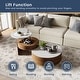 preview thumbnail 5 of 12, Lift-top Modern Nesting Coffee Table Set Of 2, White Sintered Stone Coffee Table Set