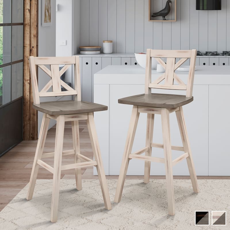 Roux Swivel Pub Height Barstool (Set of 2)