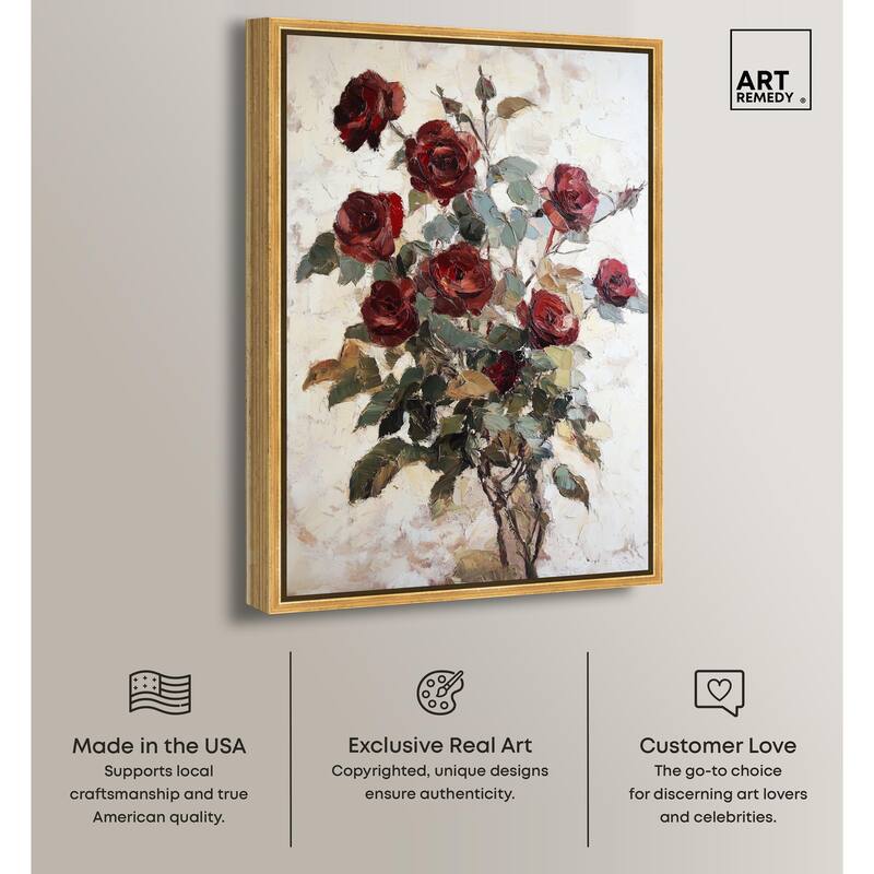 Velvet Vermilion II Canvas by Art Remedy