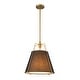 preview thumbnail 84 of 91, Mid Century 4-Light Conical Fabric Shade Lantern Pendant Ambient Light