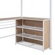 preview thumbnail 41 of 41, Metal Loft Bed with Under Bed L-shaped Desk and 3 Storage Shelves, Movable Ladder High Loft Bed