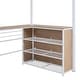 preview thumbnail 10 of 11, Twin Metal Loft Bed Frame with 3 Layers of Shelves and L-shaped Desk