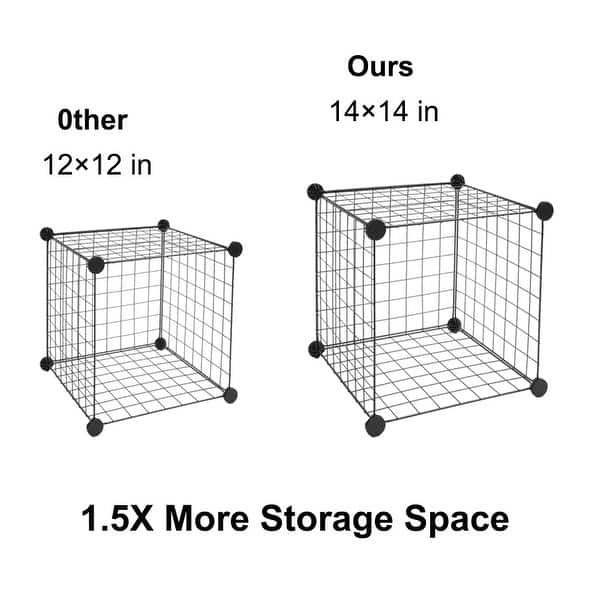 16-Cube Organizer Cube Storage Storage Shelves Wire Cube Storage Origami Shelves Metal Grid Multifunction Shelving Unit Modular Cubbies Organizer