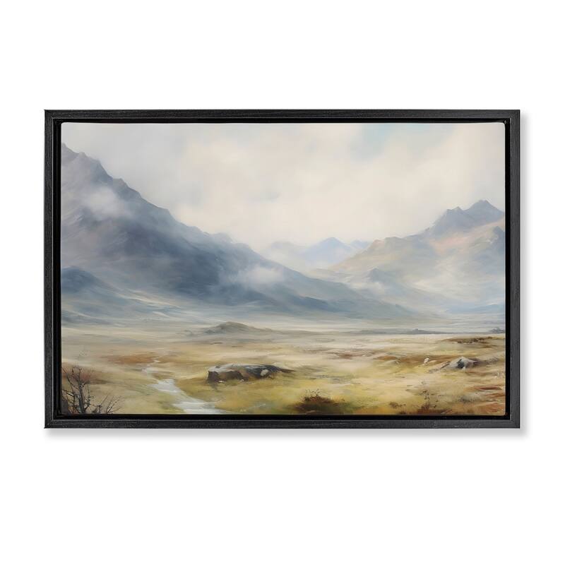 Stupell Faded Mountain Secrets Framed Floater Canvas Wall Art Design By Franklyn Gregory - 31 x 21 - Black