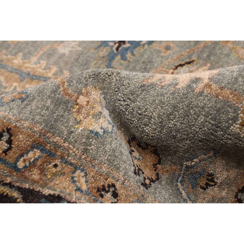 ECARPETGALLERY Hand-knotted Finest Agra Jaipur Teal Wool Rug - 7'8 x 9'8