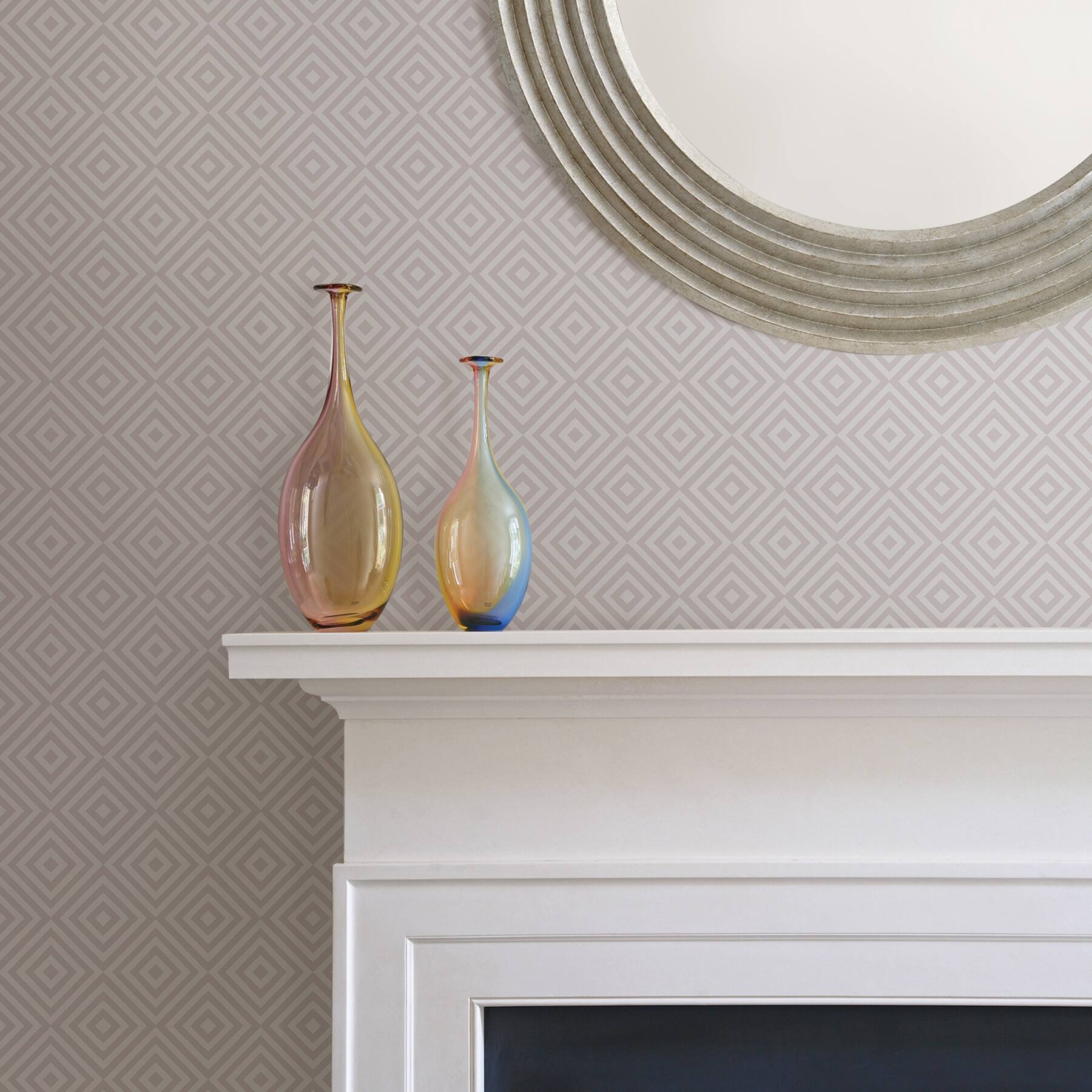 Beacon House Metropolitan Lavender Geometric Diamond Wallpaper On Sale Bed Bath & Beyond