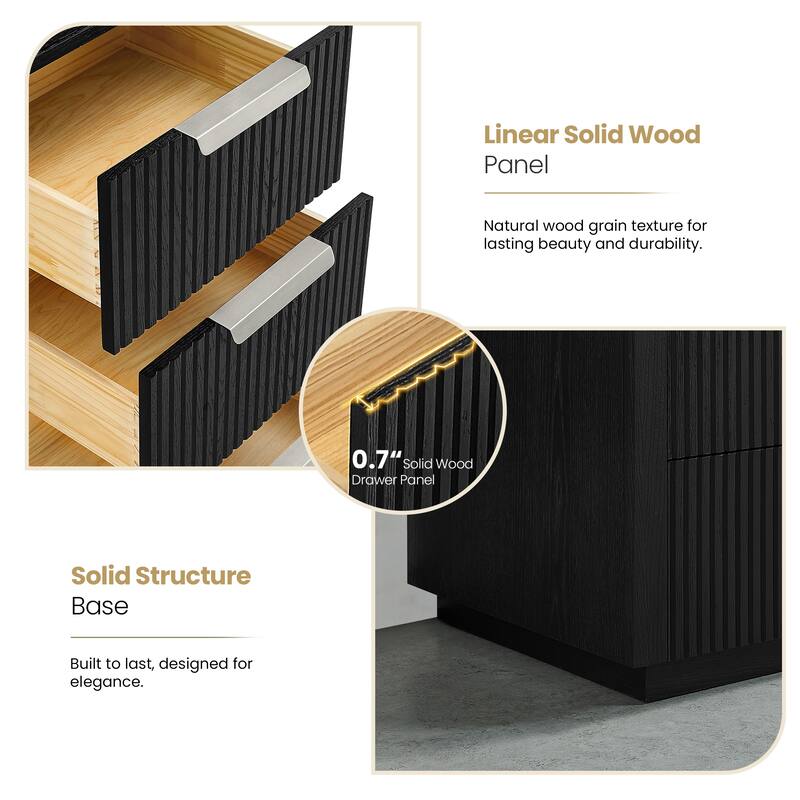 Santarem Solid Wood Bathroom Storage Cabinet