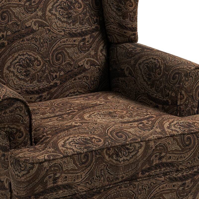 Elegant Living Room Wing Back Arm Chair Upholstered Accent Chair