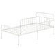 preview thumbnail 3 of 25, Twin Size Bed Frame with Headboard and Safety Side Guardrails-Black White
