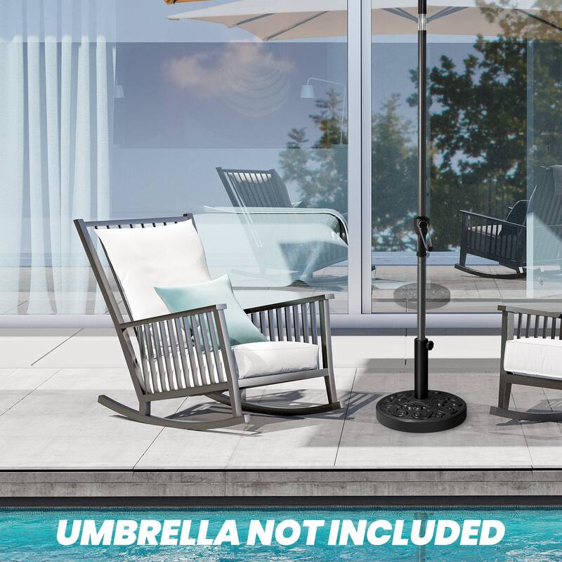 Round Outdoor Patio Market Umbrella Base Holder Filled with Concrete Cement for Table Umbrella
