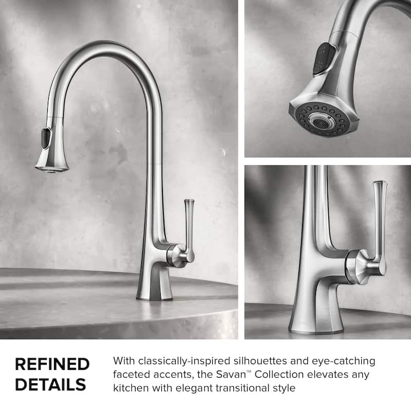 KRAUS Savan 2-Function Single Handle Pull Down Kitchen Faucet