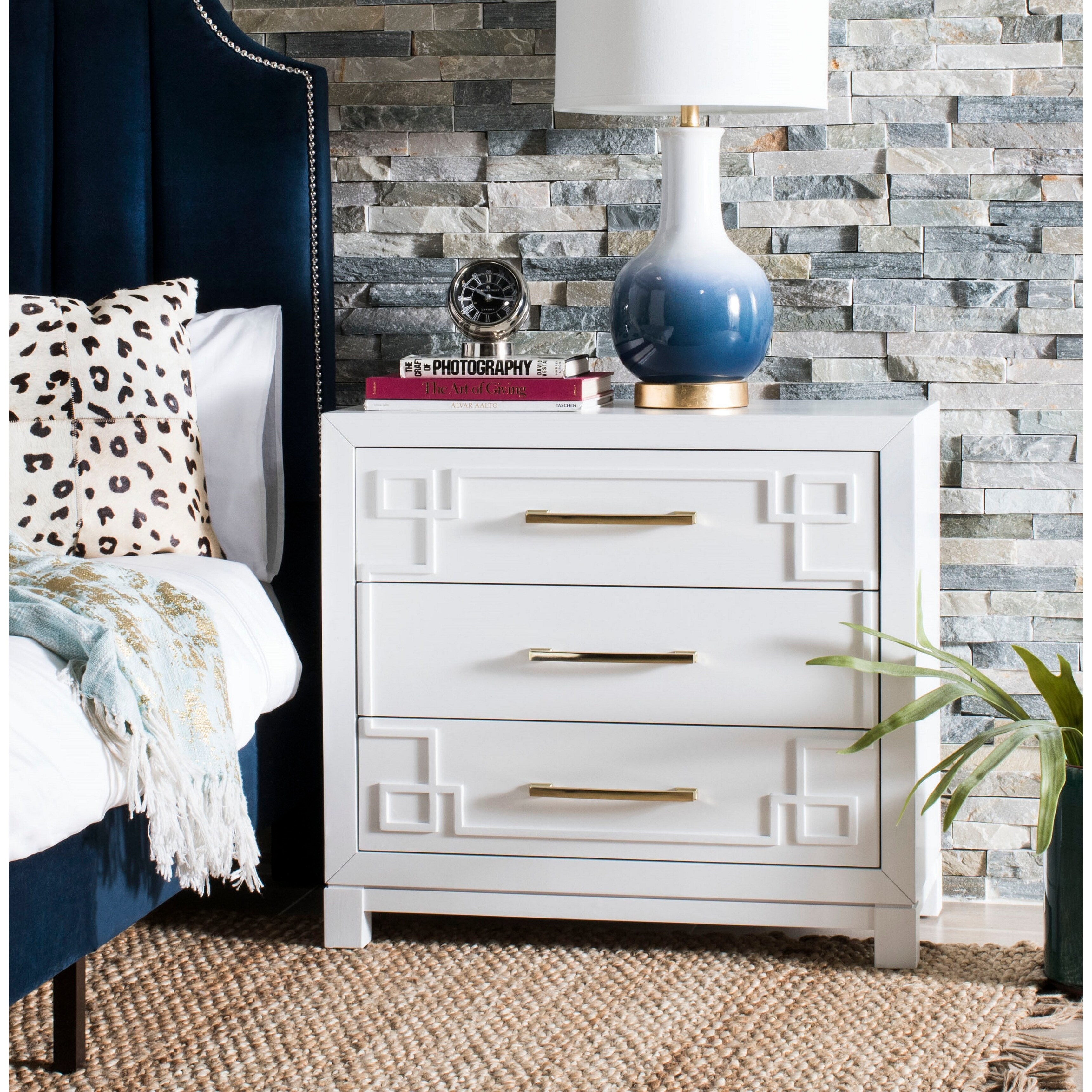 Safavieh Raina 3 Drawer Chest White Gold Overstock 26517510 Buy products such as 3 piece bedroom set with 6 drawer double dresser and two 2 drawer nightstands in black woodgrain at walmart and save. safavieh raina 3 drawer chest white gold