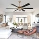 preview thumbnail 5 of 11, Bella Depot 65" Modern Crystal Ceiling Fan 6-speed Reversible Ceiling fan with Remote and Light Kit