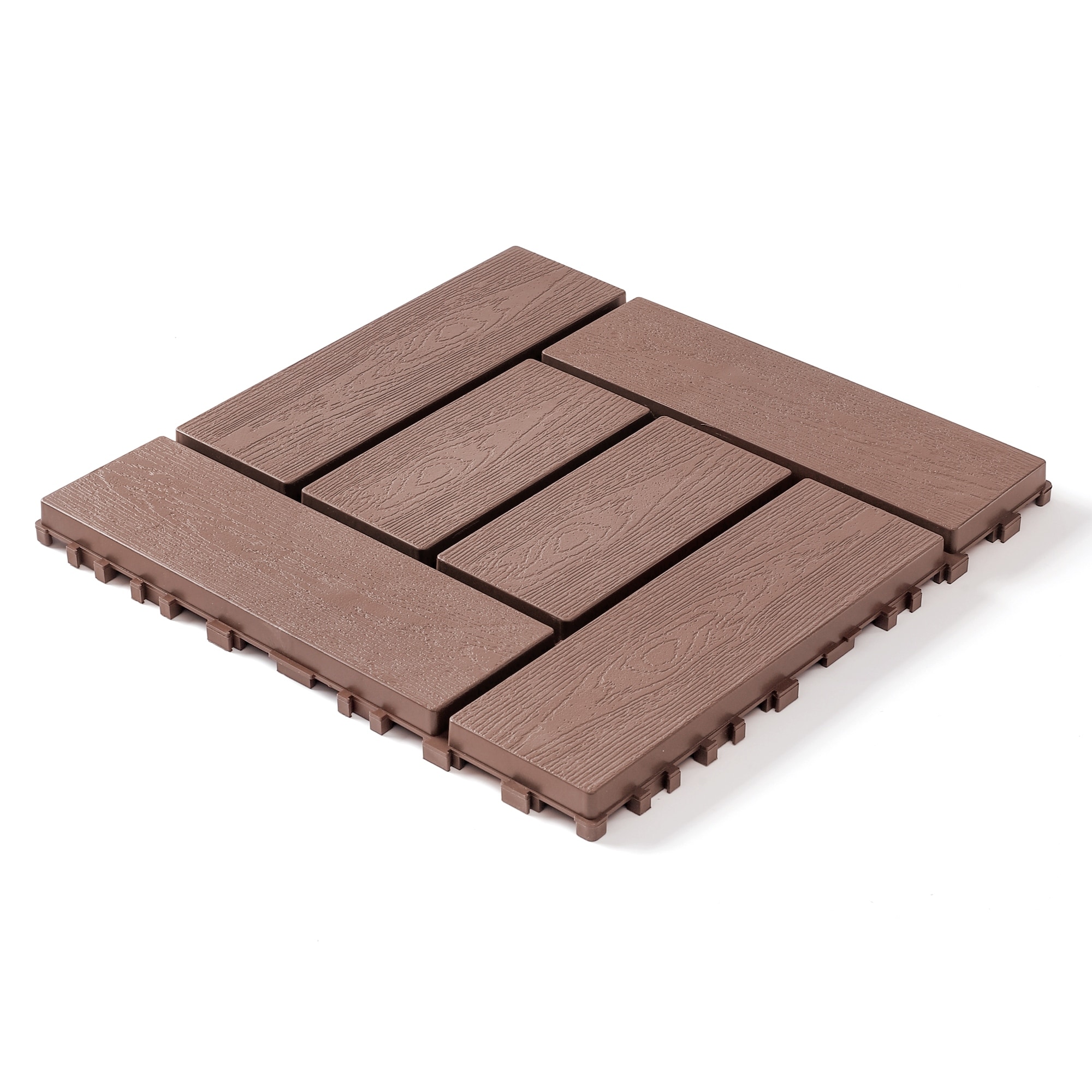 12-inch ZZ style interlocking deck tiles, DIY modular interlocking decking floor tiles, indoor and outdoor, 44pcs