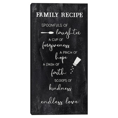 Family Recipe Canvas Art Print