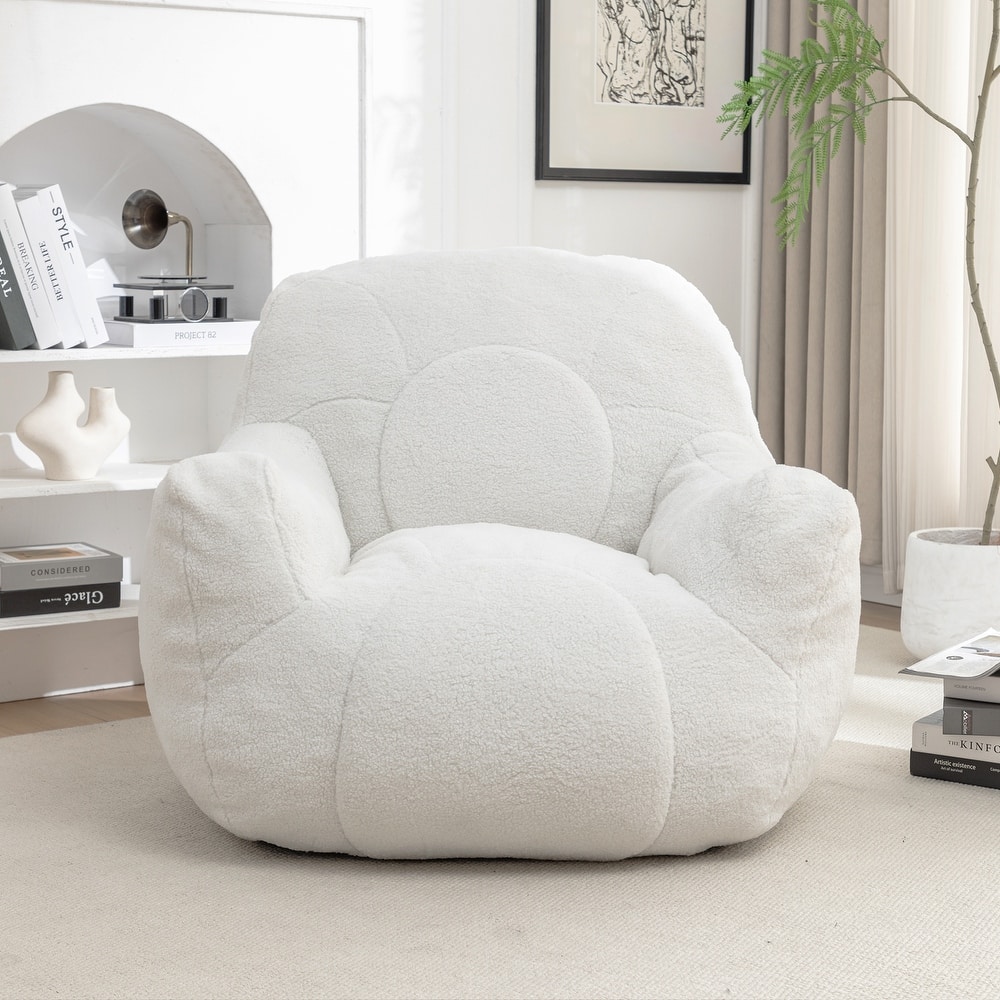 Adult Bean Bag Sofa with Memory Foam and High-Density Cotton Large Ergonomic Seating - 41.4" x 37.8" x 30"
